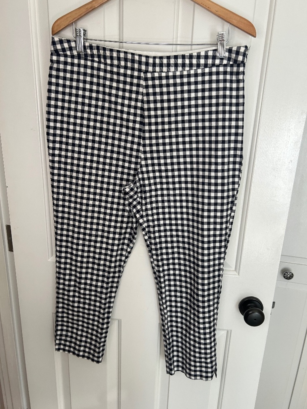 Victoria Beckham for Target black and white gingham cropped ankle pants